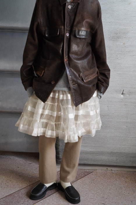 ANTIQUE<BR>TULLE RUFFLE SKIRT <BR> <BR>SOLD OUT