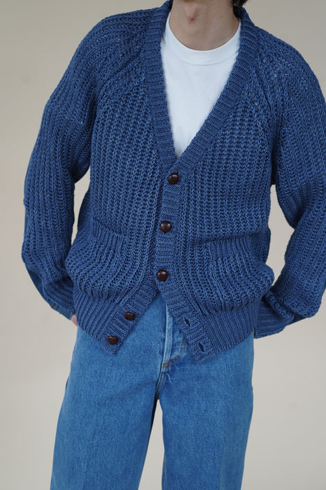 BLESS+CRISTASEYA<br>PATCHED DENIM KNIT CARDIGAN
