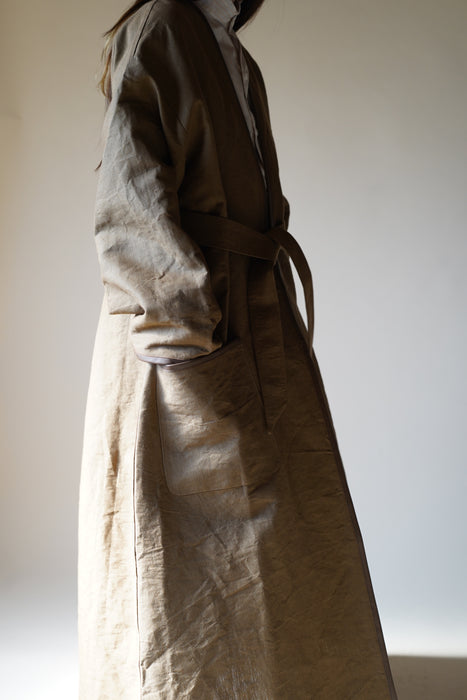 CRISTASEYA<br>COLLARLESS COAT WITH LEATHER PIPING