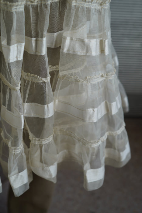 ANTIQUE<BR>TULLE RUFFLE SKIRT <BR> <BR>SOLD OUT