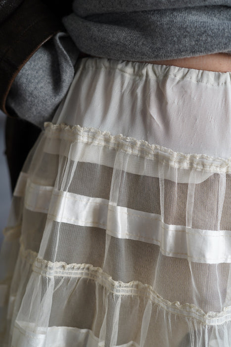 ANTIQUE<BR>TULLE RUFFLE SKIRT <BR> <BR>SOLD OUT