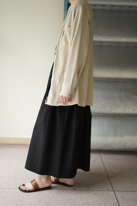 VINTAGE HERMES <br>LINEN ZIP SHIRT JACKET