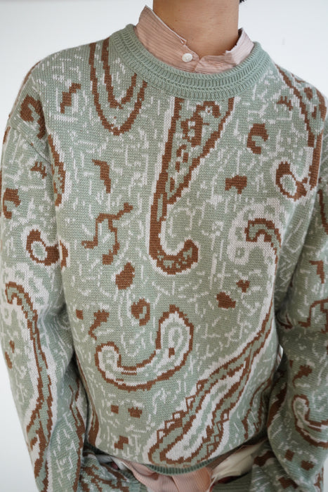 CRISTASEYA<br>CASHMERE JACQUARD SWEATER<br>in SAUCE