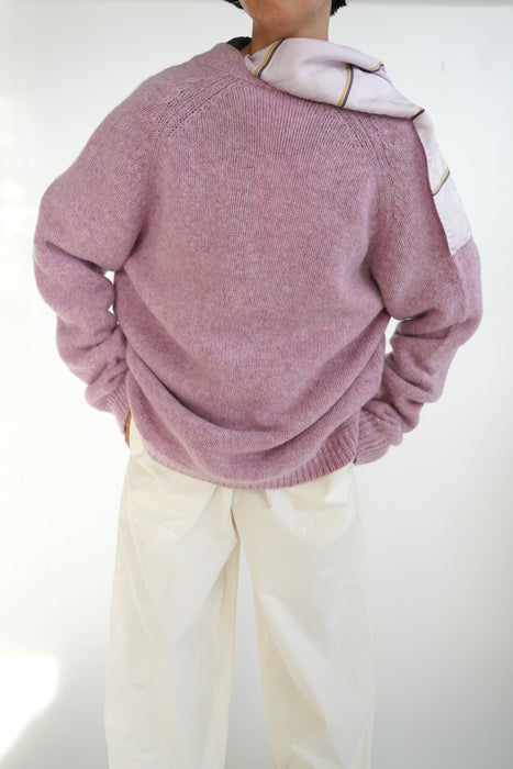 CRISTASEYA<br>OVERSIZED SHETLAND CARDIGAN<br>in PINK