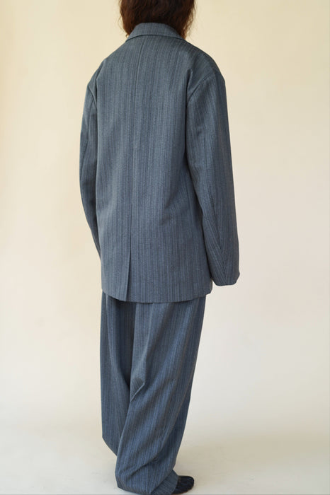 CRISTASEYA<br>OVERSIZED BLAZER<br>in BLACK/WHITE STRIPES