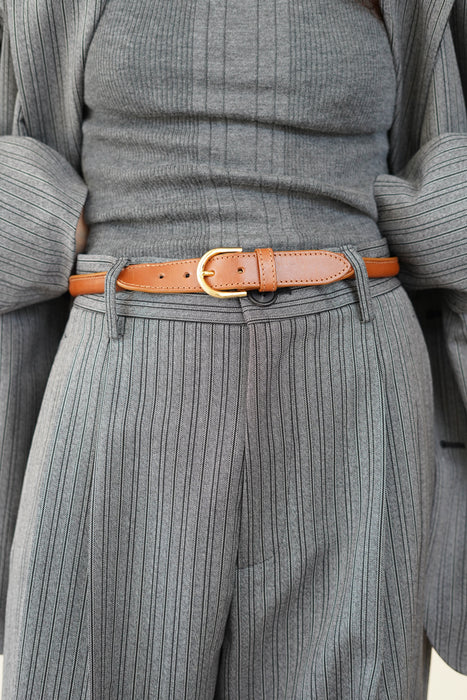 CRISTASEYA<br>LEATHER BELT<BR>in NATURAL