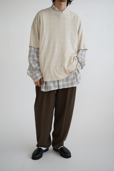 Salvatore Piccolo x CRISTASEYA<br>HANDMADE CLASSIC COLLAR OVERSIZED SHIRT<br>in CHECKED BLUE/GREEN