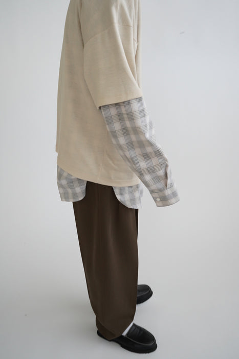 Salvatore Piccolo x CRISTASEYA<br>HANDMADE CLASSIC COLLAR OVERSIZED SHIRT<br>in CHECKED BLUE/GREEN