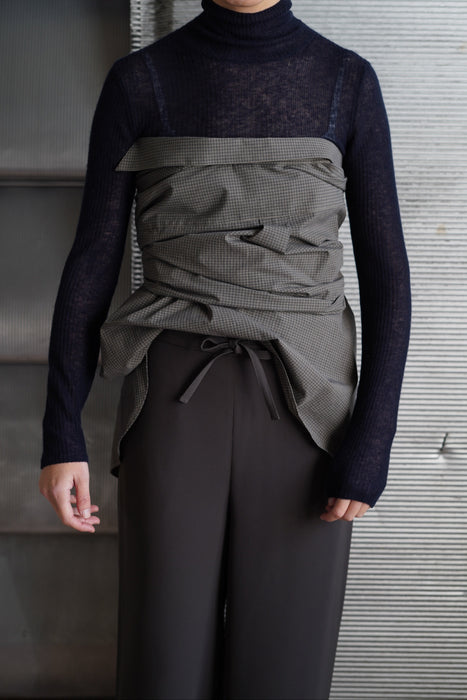 FUMIKA_UCHIDA<br>GAUZE TTL-NECK SWEATER