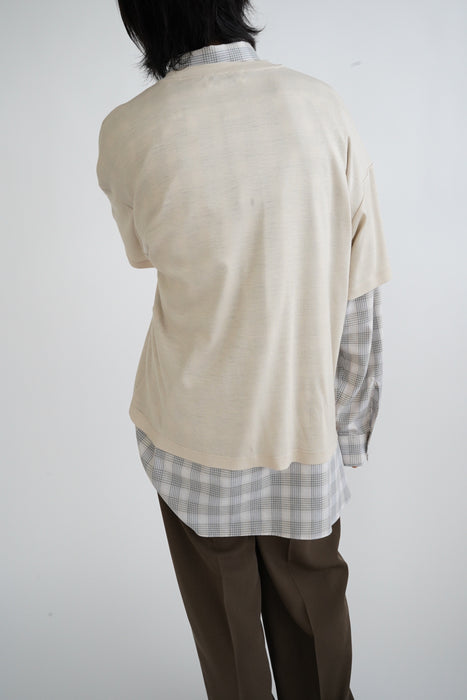CRISTASEYA<br>WOOL T-SHIRT<br>in NUDE