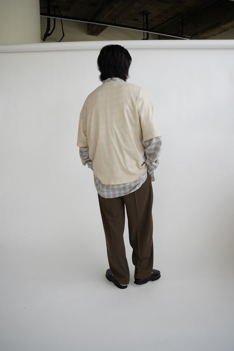 Salvatore Piccolo x CRISTASEYA<br>HANDMADE CLASSIC COLLAR OVERSIZED SHIRT<br>in CHECKED BLUE/GREEN