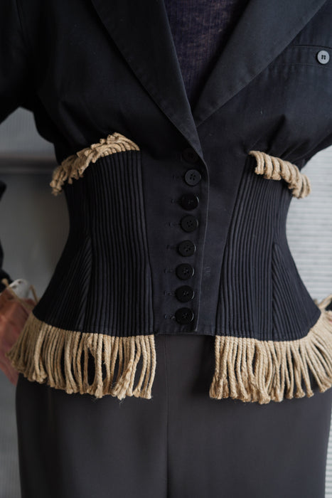 1988s<BR>ALAIA<BR>FRINGE JACKET