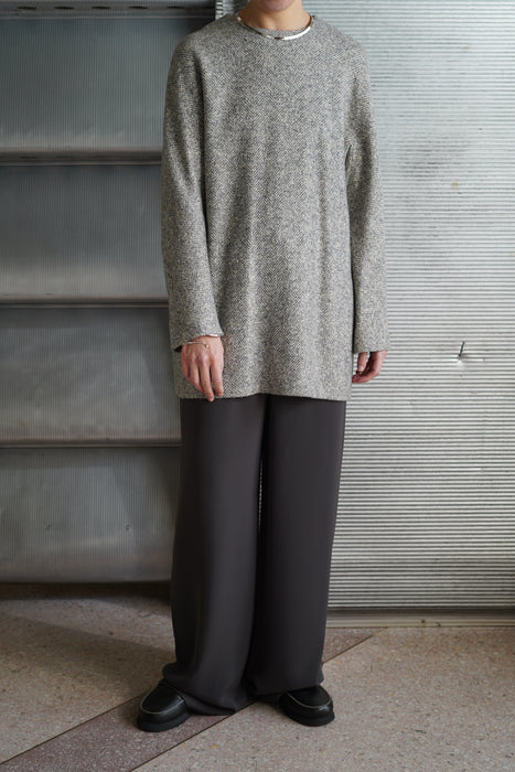 VINTAGE HERMES<br>CASHMERE HERRINGBONE ZIP UP TUNIC<br><br>SOLD OUT