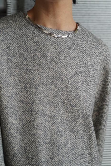 VINTAGE HERMES<br>CASHMERE HERRINGBONE ZIP UP TUNIC<br><br>SOLD OUT