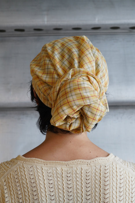 FUMIKA_UCHIDA<br>PLAID VOILE HEAD CAP