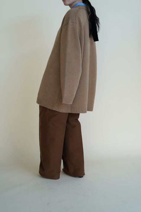 CRISTASEYA<br>CAMEL MAXI SWEATER<br>in CAMEL