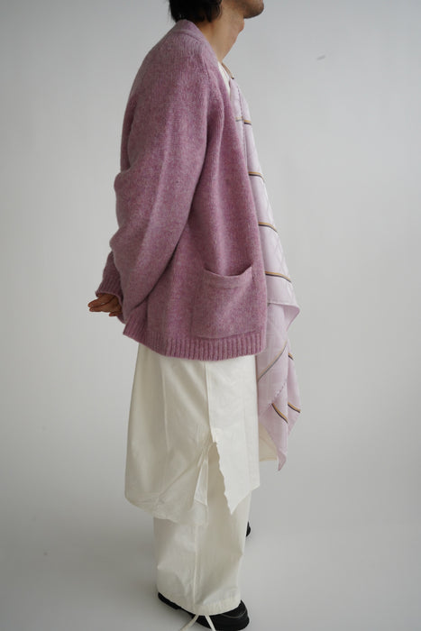 CRISTASEYA<br>OVERSIZED SHETLAND CARDIGAN<br>in PINK