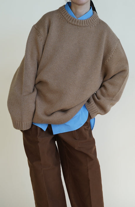 CRISTASEYA<br>CAMEL MAXI SWEATER<br>in CAMEL