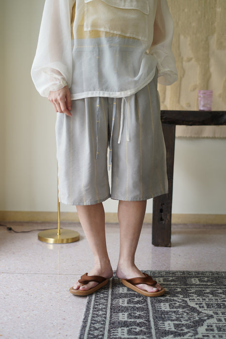 pelleq<br>mole stripe double use half trousers