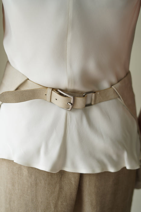 VINTAGE HERMES <br>SILHOUETTE WITH REMOVABLE POCKETS IN SUEDE