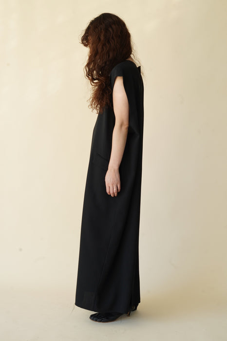 CRISTASEYA<br>SLEEVELESS LONG DRESS <br>in BLACK
