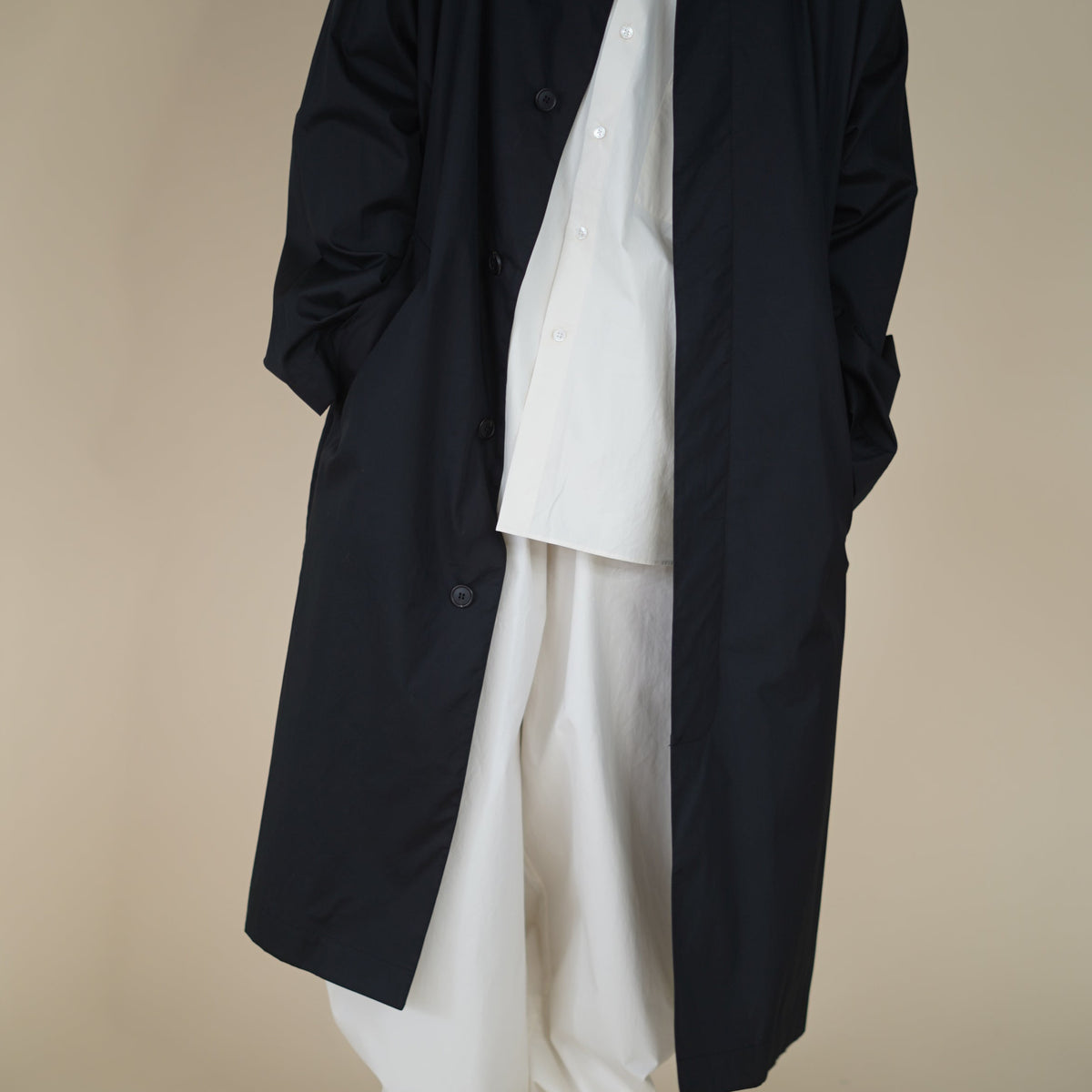 CRISTASEYA OVERSIZED LIGHT COTTON TRENCH – PORT