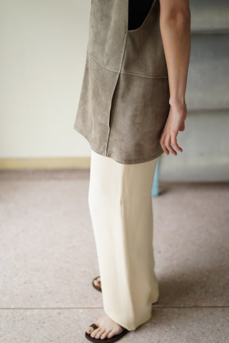 VINTAGE HERMES<BR>SUEDE VAREUSE GILET