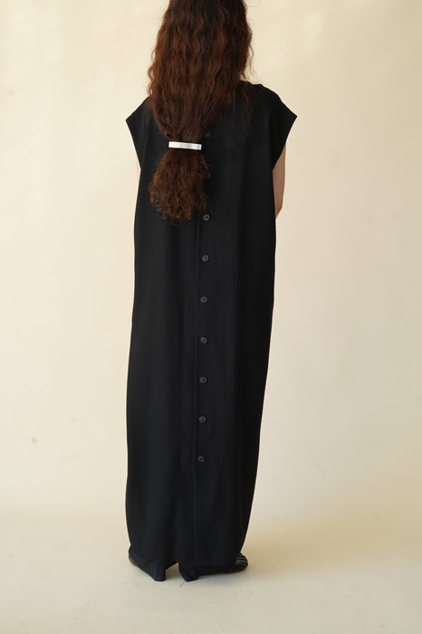 CRISTASEYA<br>SLEEVELESS LONG DRESS <br>in BLACK
