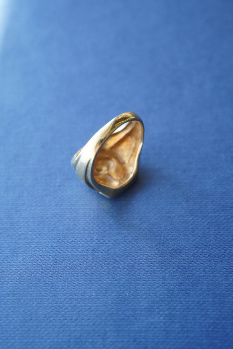 VINTAGE<BR>PANTHER DIAMOND 9K GOLD RING
