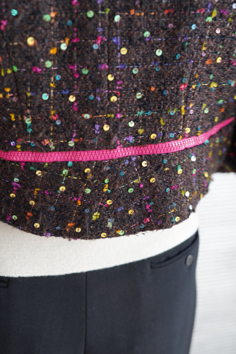 VINTAGE GEOFFREY BEENE<BR>SHORT BORELO TWEED JACKET