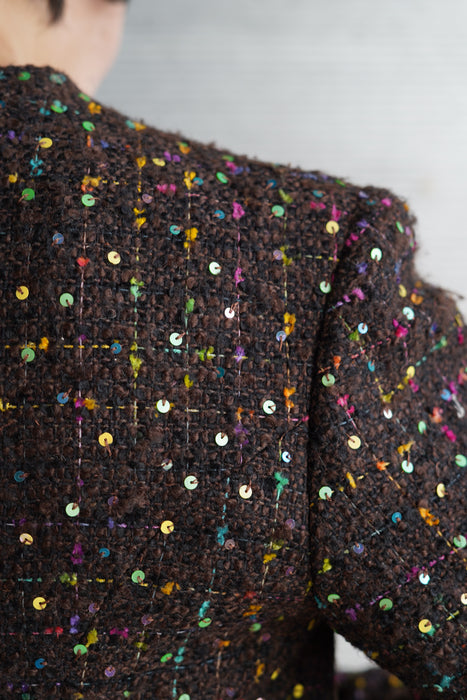 VINTAGE GEOFFREY BEENE<BR>SHORT BORELO TWEED JACKET