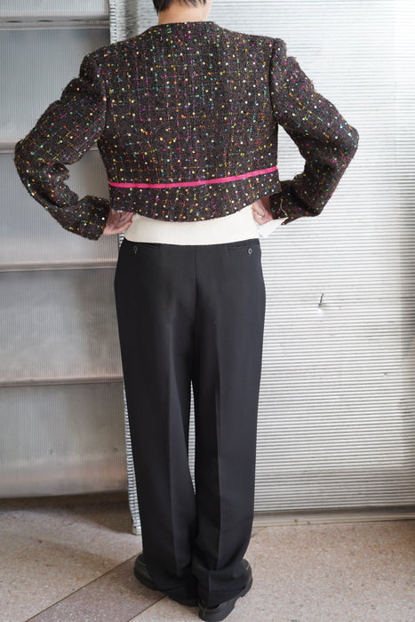 VINTAGE GEOFFREY BEENE<BR>SHORT BORELO TWEED JACKET