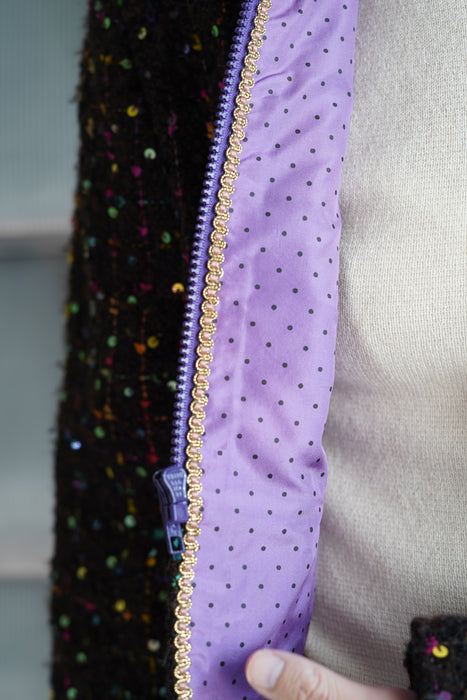 VINTAGE GEOFFREY BEENE<BR>SHORT BORELO TWEED JACKET
