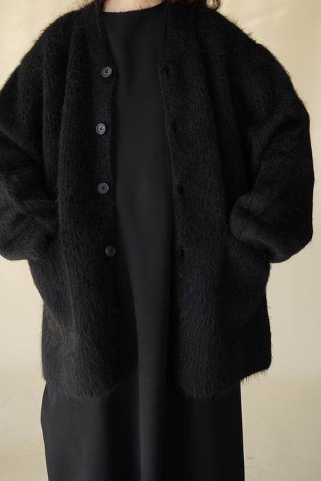 CRISTASEYA<br>VISONE MAXI CARDIGAN<br>in BLACK