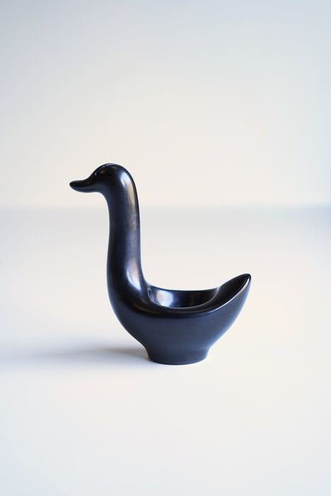 ANDRÉ BAUD<BR>BLACK CERAMIC DUCK
