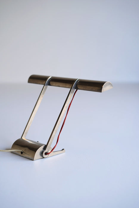 VINTAGE FRENCH NICKEL DESK LAMP