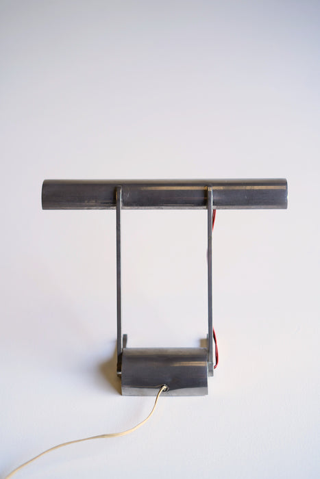 VINTAGE FRENCH NICKEL DESK LAMP