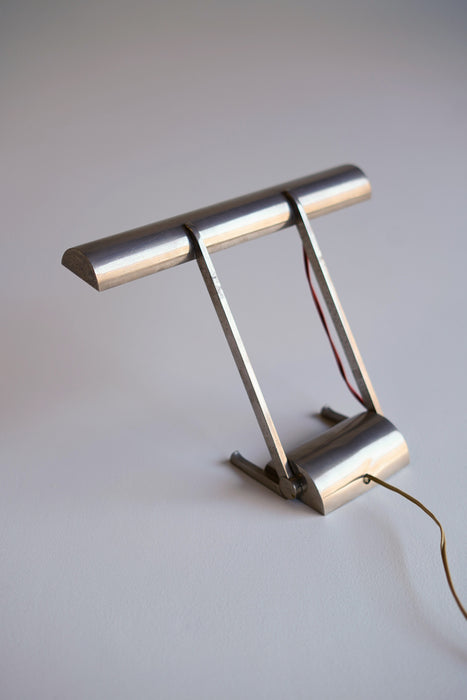 VINTAGE FRENCH NICKEL DESK LAMP