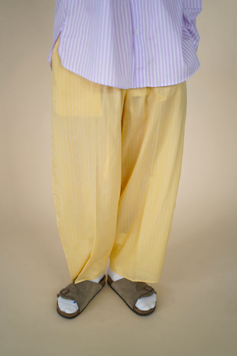 CRISTASEYA<br>MOROCCAN PYJAMA PANTS<br>in YELLOW WITH WHITE STRIPES<br><br>SOLD OUT