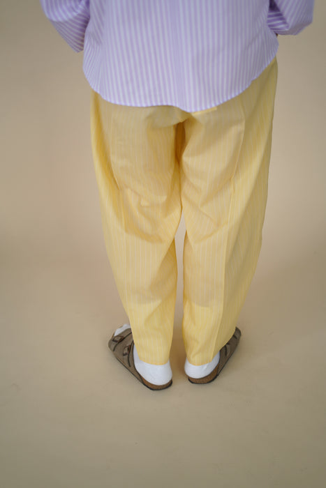 CRISTASEYA<br>MOROCCAN PYJAMA PANTS<br>in YELLOW WITH WHITE STRIPES<br><br>SOLD OUT