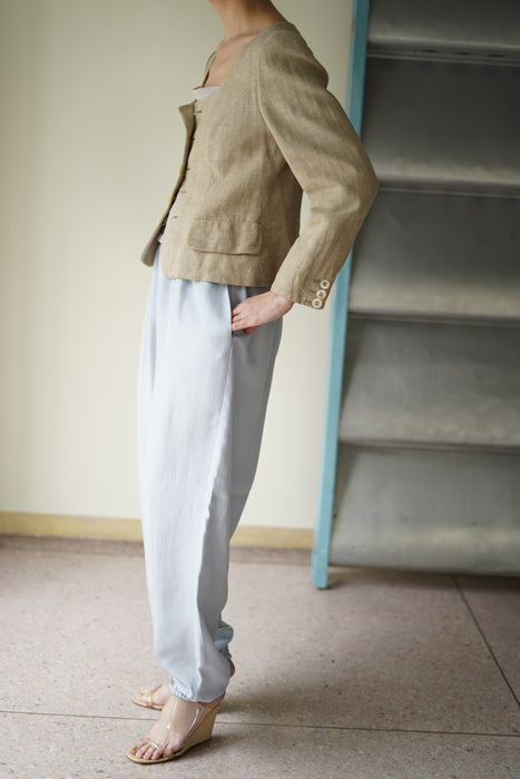 VINTAGE MOSCHINO<BR>PEACE LINEN JACKET