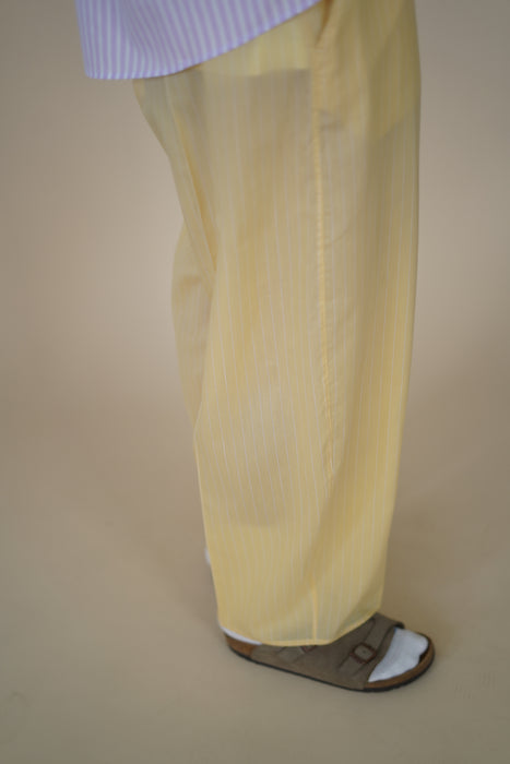 CRISTASEYA<br>MOROCCAN PYJAMA PANTS<br>in YELLOW WITH WHITE STRIPES<br><br>SOLD OUT
