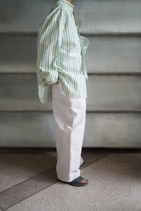 JONNLYNX<br>HORSE CLOTH FISHERMAN PANTS<br>PINK WHITE