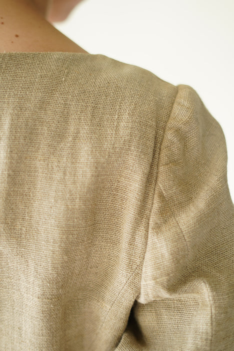 VINTAGE MOSCHINO<BR>PEACE LINEN JACKET