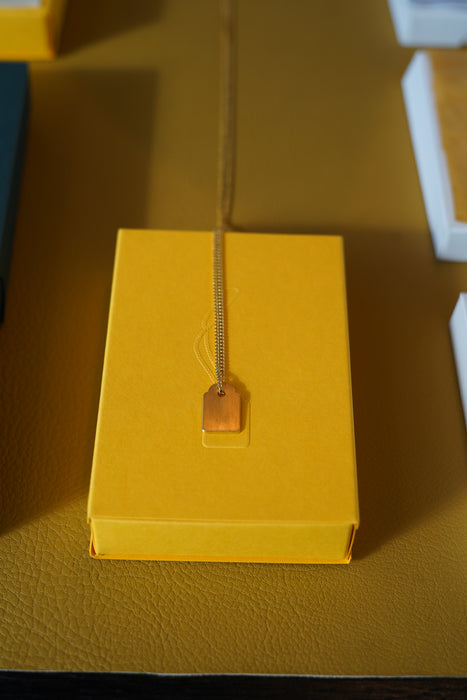 AXEP<br>TAG NECKLACE<br> in GOLD