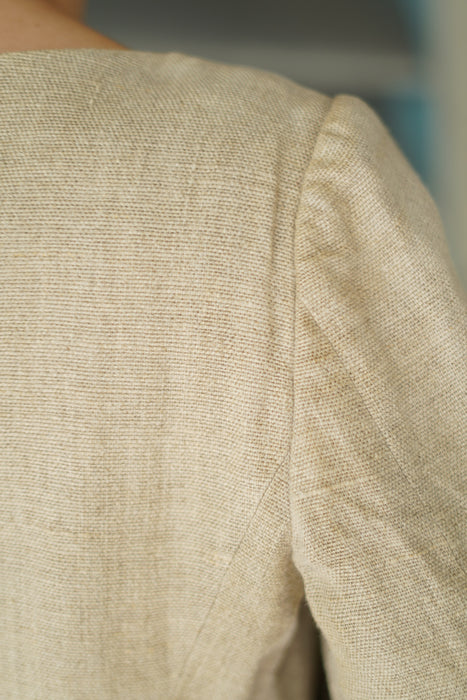 VINTAGE MOSCHINO<BR>PEACE LINEN JACKET