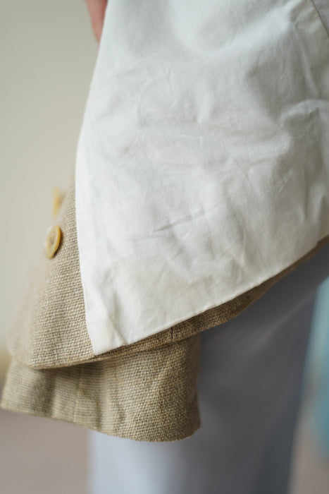 VINTAGE MOSCHINO<BR>PEACE LINEN JACKET