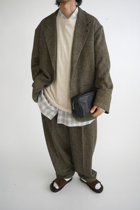 CRISTASEYA<br>OVERSIZED BLAZER<br>in BROWN/BLACK
