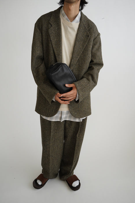 CRISTASEYA<br>OVERSIZED BLAZER<br>in BROWN/BLACK