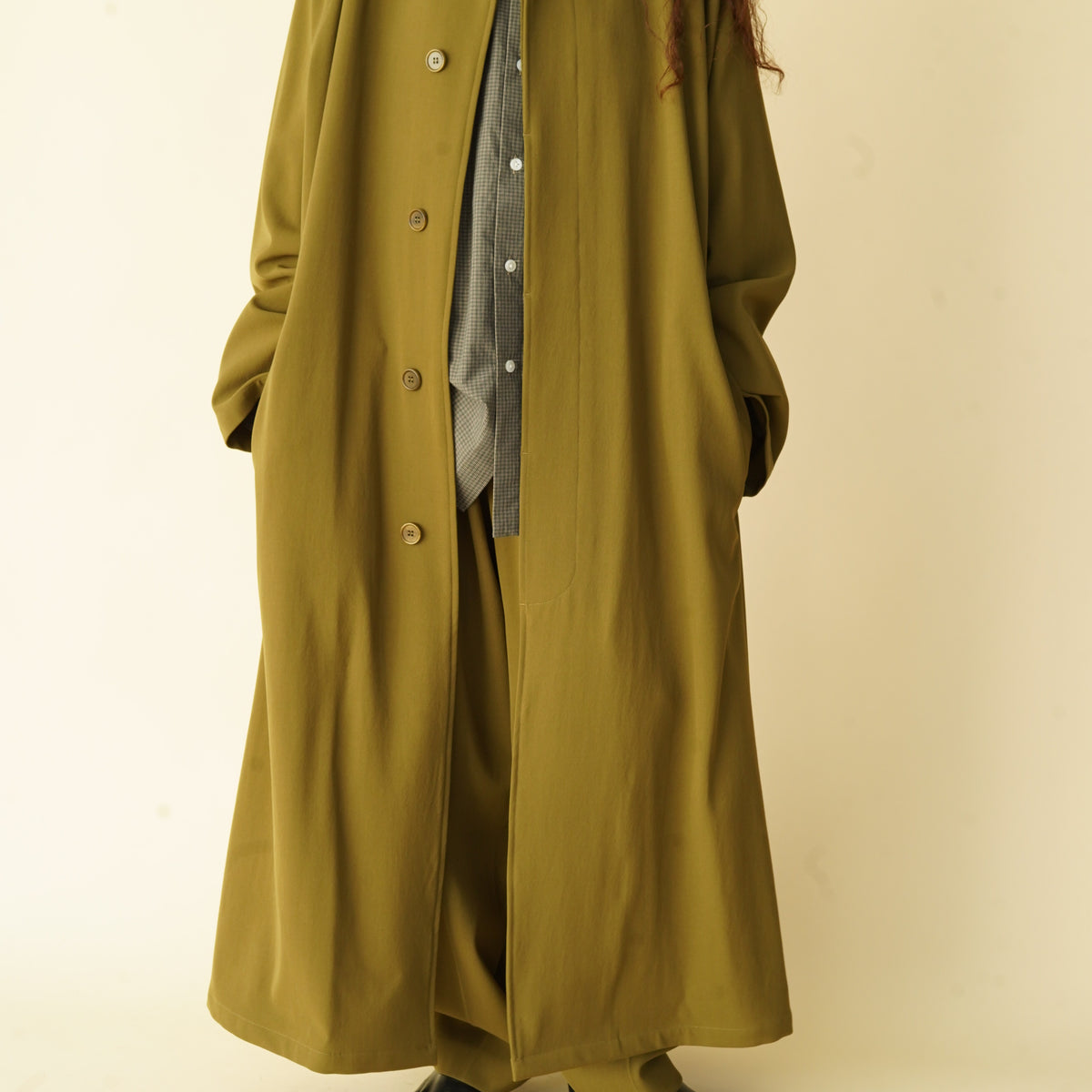 cristaseya トレンチコート 美品 XS クリスタセヤ 新品 Cristaseya クリスタセヤ JAPANESE TWILL COTTON OVERSIZED